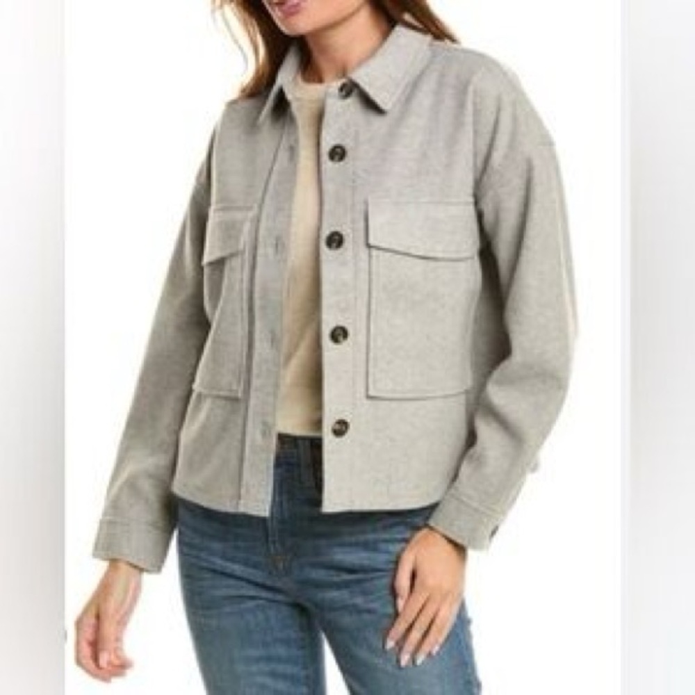 beachlunchlounge Light Gray Utility Jacket